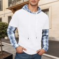 thumbnail image 1 of MHFRRA Sudadera con Capucha y Estampado de Cuadros, de Manga Larga, Informal, de Dos Piezas, para Otoño E Invierno, Ropa de Calle Cómoda para Uso Diario Blanco, 1 of 5