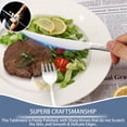 thumbnail image 5 of 24 Piece Gold Silverware Set for 6, Gilded Mirror Polished Cutlery Utensils, Home Kitchen Tableware Including Forks Knives Spoons with Holder, Dishwasher Safe Flatware Set, 5 of 9