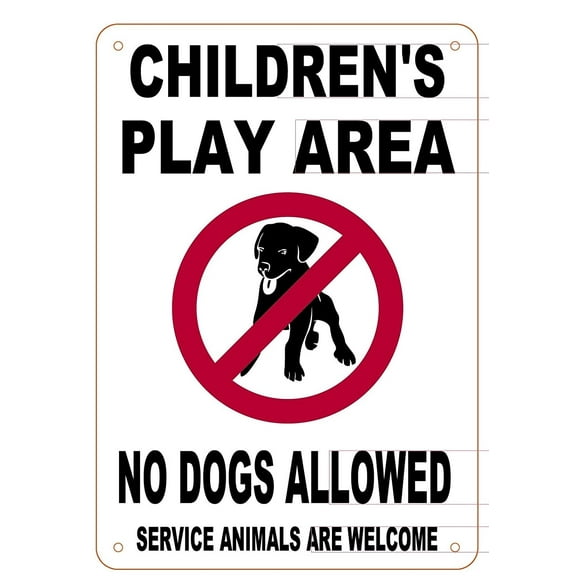 Children's Play Area No Dogs Allowed Notice Sign 7X10 Aluminium(ref-2022-4)