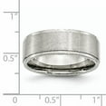 thumbnail image 5 of Primal Steel Stainless Steel Ridged Edge 8mm Brushed and Polished Band, 5 of 10