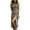 Brown, variant on IROINNID Women's V-Neck A-Line Dress Fashion Bohemian Loose Sleeveless Print Mid-Calf Dress Full-Length Dress