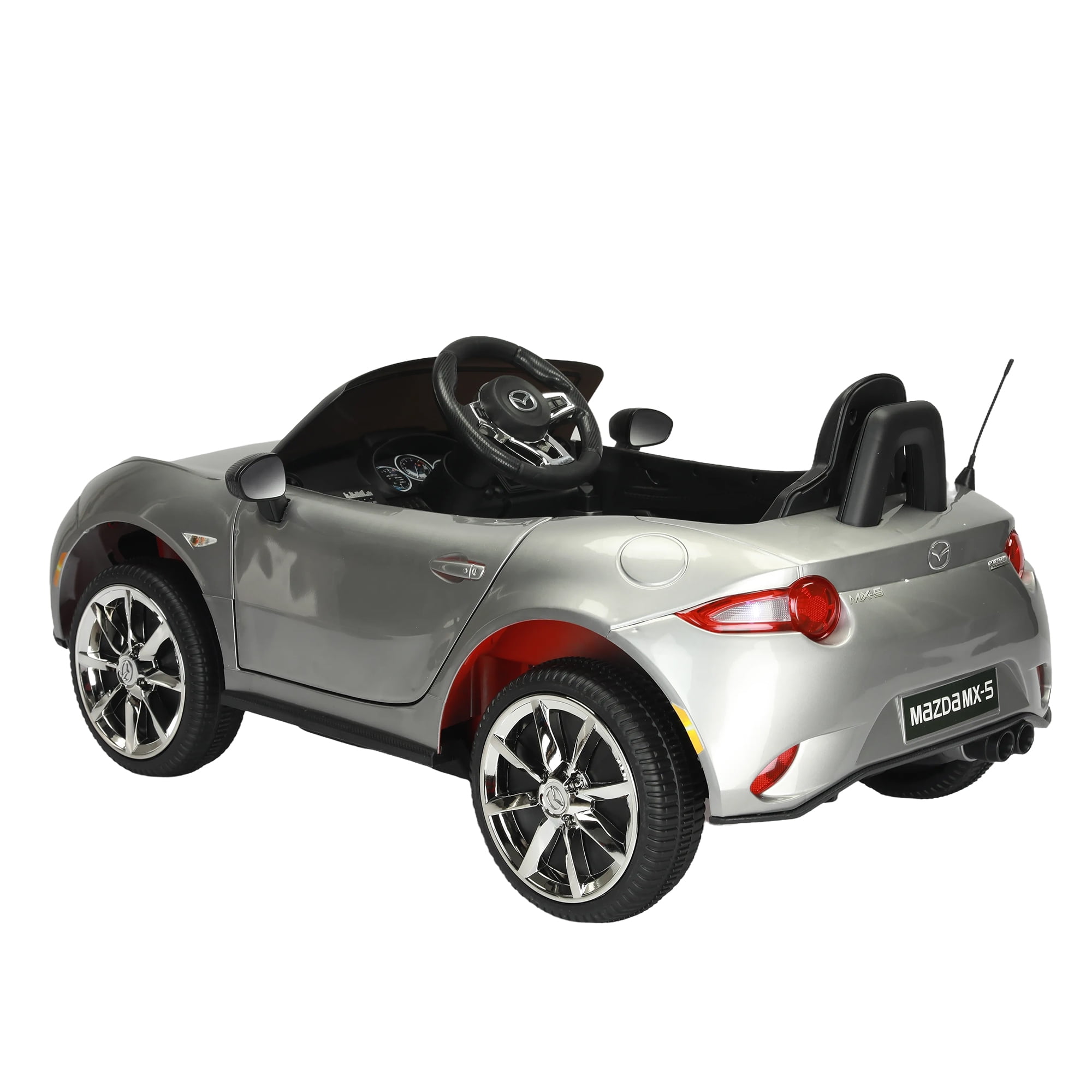 Resenkos Licensed MAZDA MX-5 RF Electric Vehicle, 12V Kids Ride On Car 2.4G with Parents Remote Control, Three Speed Adjustable, Grey