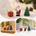 thumbnail image 6 of FeiBiQiuBi 3 Pcs Christmas Miniature Figurines, Mini Santa Claus Gift Box Christmas Tree Resin Craft Doll Christmas Theme Design Tabletop Decoration, 6 of 7