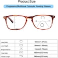 thumbnail image 2 of 2 Pack Progressive Multifocus Reading Glasses Men and Women Computer Blue Light Blocking Anti Eyestrain Readers, 2 of 7