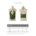 thumbnail image 5 of Elezay Women's Knitted Crop Tank Spaghetti Strap Crop Cami Top V Neck Crop Tops for Women Green XL, 5 of 5