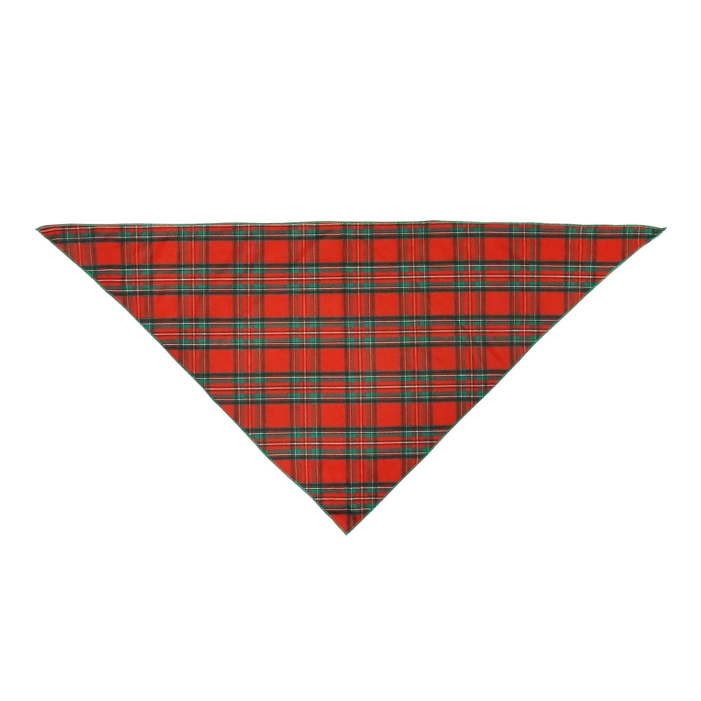 Vibrant Life Vl Red Green Plaid Bandana Xs/s
