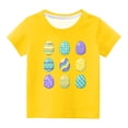 thumbnail image 2 of TIMIFIS T-Shirt de Pâques pour Tout-Petits Garçons Filles, T-Shirts Graphiques d'Été avec Imprimé Œufs Mignons, Col Rond, Manches Courtes, 3 Ans, 2 of 4
