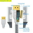 thumbnail image 4 of 8K 60Hz 4K 144Hz DisplayPort Cable DP 1.4 Display Port Displayport Cable for PC Laptops TV Projector Audio Video Cables, 4 of 7