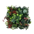 thumbnail image 2 of Panel de pared de césped artificial de 30 cm, fondo de vegetación realista, decoración de pared, valla, pantalla de privacidad verde para balcón, baño, 2 of 9