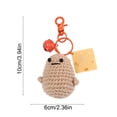 thumbnail image 4 of Llavero de conejo de ganchillo de lana hecho a mano | Colgante de patata Sunny Doll | Lindo colgante de bolso de animal | 10x6x5cm | Caja de regalo incluida | Accesorio llavero para bolsos, llaves, 4 of 7