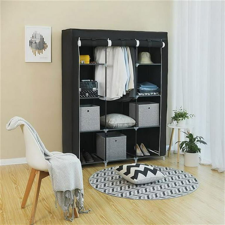 Portable Wardrobe Closet Foldable Clothes Cabinet Organizer w/ Cube Storage,  1 Unit - Kroger