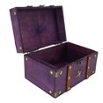 thumbnail image 1 of El Cofre del Tesoro Retro, Caja de Almacenamiento de Joyas de Cuero de Retro Conpa de Bisagras, Cofre del Tesoro decorado en el Dormitorio de la Oficina Familiar, 1 of 7