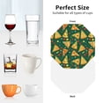 thumbnail image 4 of KLL Drink Coasters Set Octagon of 4,PU Leather Absorbent Coasters Set Decorative Coffee Cup Coasters Housewarming Gift for Home Decor-Pizza, 4 of 5