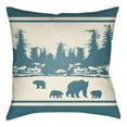 thumbnail image 4 of Lodge Cabin Woodland Tan and Beige 20 x 20 In. Pillow with Poly Fill, 4 of 7