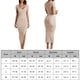 thumbnail image 2 of Vestido A Media Pierna Vestidos de playa para mujer Vestidos casuales con cuello en V transpirables para cóctel (Beige S) Ygjytge para Mujer Beige T L, 2 of 9