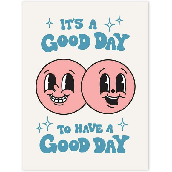 Good Days Ahead Retro Poster Wall Art Print, Cute Room Decor Retro Aesthetic, Positive Quote Art Print, Vintage Nostalgia Poster