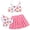 Pink Donut, variant on Lanbubble Girls 3 Piece Swimsuit Tankini Set Bathing Suit Bikini Beach Swimear with Skirt 7-8 Years