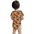 thumbnail image 3 of Xecao Various Oranges Pattern Baby Climbing Bodysuit Short Sleeve Onesie Unisex 0-12 Months Baby Shirt Newborn Outfits Crotch snap design-, 3 of 6