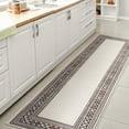 thumbnail image 5 of JONATHAN Y HAWAII 2 x 8 Runner Rug, Sebastian Diamond Border - Ivory/Beige, HWC102B-28, 5 of 10