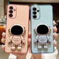thumbnail image 5 of for Samsung Galaxy A54 5G 6.6” Phone Case with Luxury Plating Cute Cartoon Astronaut Stand Holder Case with Side Cute Small Heart Pattern Soft Shockproof Kickstand Bumper Cover (Pink), 5 of 11