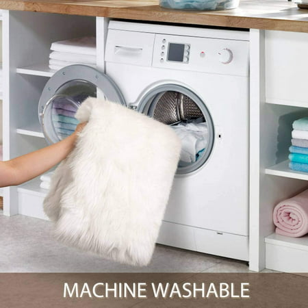 Fluffy Rug Faux Sheepskin Fur For, Can You Put Faux Fur Rug In The Washing Machine