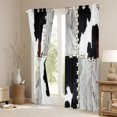 thumbnail image 3 of Homewish Abstract Cow Print Curtains Pack of 2 (42x84 Each) for Boys Girls,Geometric Plaid Patchwork Curtains Blackout,Farmhouse Animal Bedroom Curtains,Microfiber Bedroom Decor, 3 of 6