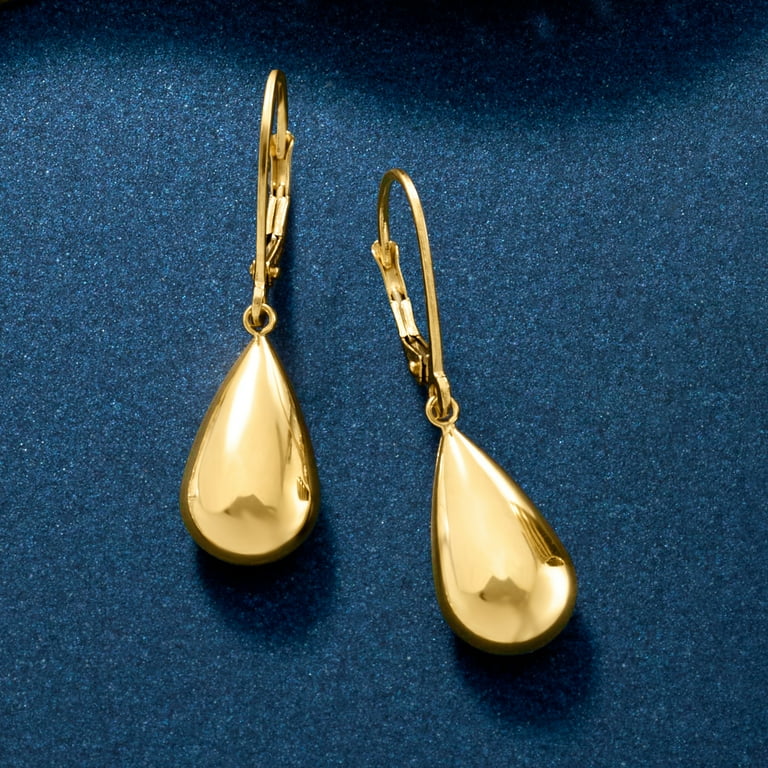 Ross-Simons Italian 18kt Yellow Gold Teardrop Earrings, Women's