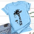 thumbnail image 4 of Nuoqisi T-Shirts pour Femmes Grande Taille à Manches Courtes, Col Rond, T-Shirt Graphique Décontracté, 4 of 6