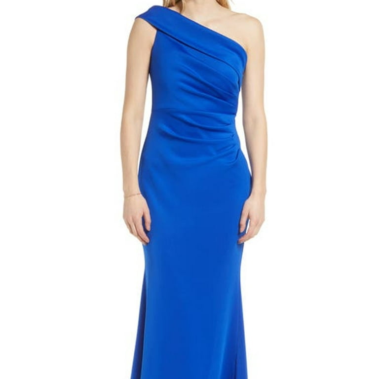 Eliza j techno outlet scuba pleat evening dress