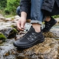 thumbnail image 5 of Willtoo Men Breathable Mesh Quick Lace Sneakers Wide Fit Lightweight Outdoor Walking Trainers Hollow Non Slip Casual Footwear, 5 of 5