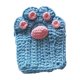 thumbnail image 2 of Guantes de ganchillo hechos a mano con forma de pata de gato, ideal para tejer con los dedos y como regalo de invierno., 2 of 5