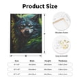 thumbnail image 2 of Sikiie Realistic Style Green Fur Wolf Print Canvas Decorative Hanging Painting, Anti-shrinkage Hanging Frame, Suitable for Home, Office Wall Decorations, 2 of 6