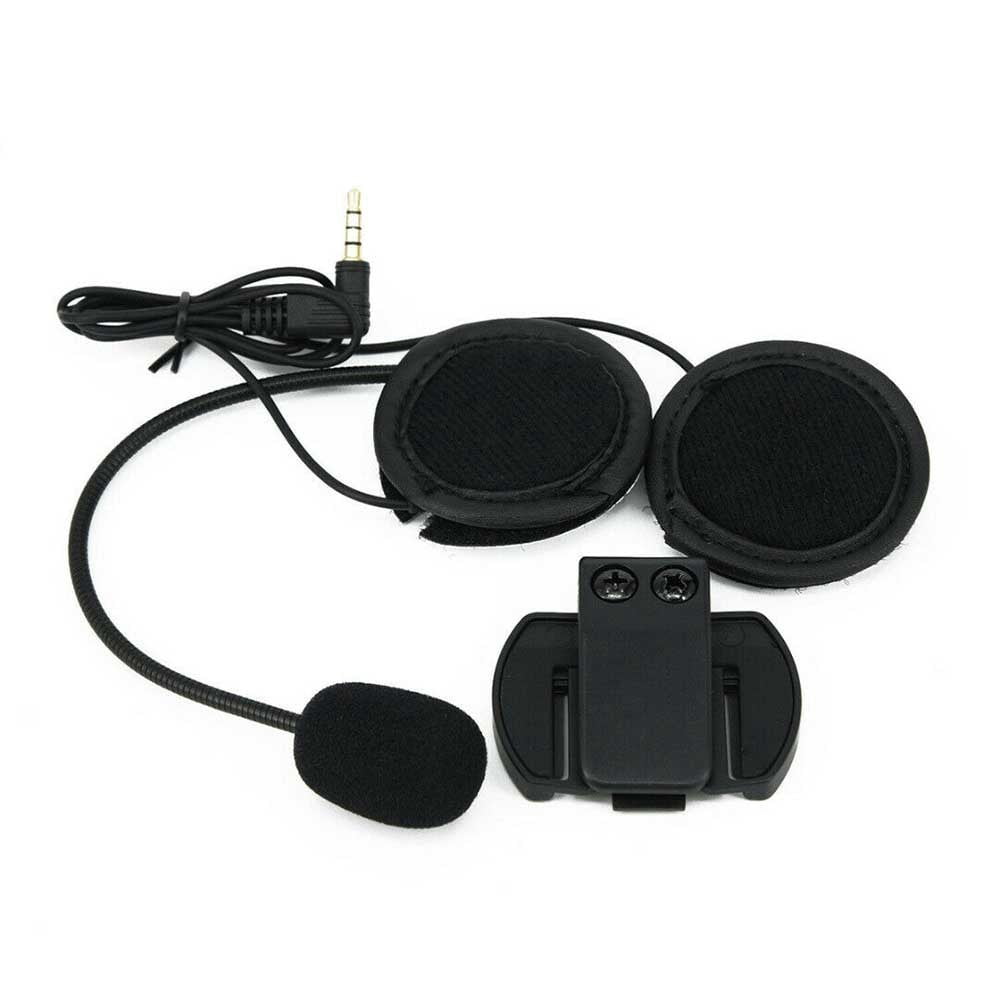 Huanke-V6 1200M Intercom Motorcycle Helmet Headset BT Motorbike Interphone Intercoms Accessories Include Mic/Speaker Cable Clips