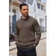 thumbnail image 4 of COOFANDY Mens Knit Pullover Sweater Mock Neck Button Sweater Fashion Casual Henley Sweater, 4 of 6