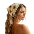 thumbnail image 3 of Crochet Hair Scarf,Cute Crochet Headband,Floral Hair Scarf, Bohemian Triangle Bandana Set for Women,Daily Styling,Photography,Outdoor,Travel, 3 of 4
