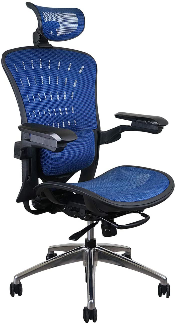 Kelay Mesh Office Chair - Ergonomic Desk Accessories for Work - Fully  Adjustable Head Rest, Seat, Height, Tilt Tension, Armrest, Lumbar  Pillow-Swivel Seat with Back and Posture Support Systems 