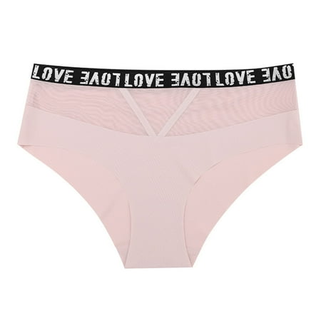 Juslio Panties for Girls Low Waist Ice Silk Soft Elastic Sexy Breathable Soft Breathable Underwear