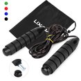 thumbnail image 2 of Lixada Durable Steel Wire Jump Rope with Adjustable Length, Non-Slip Foam Handles, and Weighted Inserts for Cardio and Strength Training, Includes Storage Bag in Black, 2 of 6