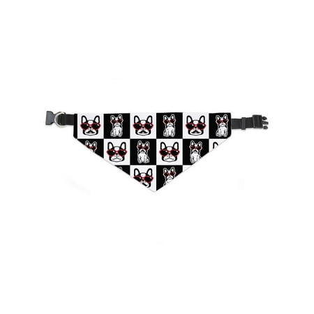 Chill Pop Art Bulldog Pattern Bandana -Image by Shutterstock, Medium