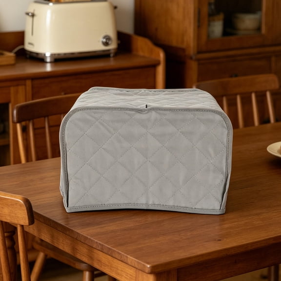 TABLZONE 2-Pack Kitchen Appliance Dust Covers for 4-Slice Toaster, Washable Fabric Toaster Cover, Countertop Storage Accessories