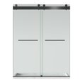 thumbnail image 1 of Clovis 76x72" Double Sliding Tempered Glass Shower Door in Matte Black/Clear, 1 of 5