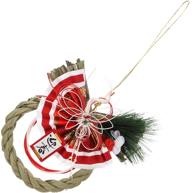 Miangastore Multi Color Durable Straw and Plastic Chinese New Year Pendant for Home Decor with Festive Atmosphere 6.5 x 4.3 Inches