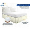 thumbnail image 2 of HNB Store Ruffled Bed Skirt Easy Fit 14" inch Drop | Microfiber Made | Twin XL Size Bedskirt | Ivory, 2 of 7