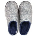 thumbnail image 3 of SLM Men's Bedroom Slippers Non Skid Faux Fur Lined House Shoe Slides, 3 of 4