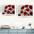 thumbnail image 6 of FUMJ Red Poppy Wall Art, Big Poppies Canvas Wall Decor, Red Black Gray Print Pictures, Crimson Red Flower Bedroom Living Room Decals, Dining Room Kitchen Framed Artwork, Bathroom 16x12inch, 6 of 6