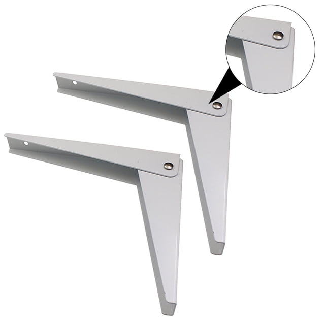 ORDDIART 2Set Hidden Installation White Shelf Brackets for Home Use and DIY Projects Wall Brackets 10 Inch
