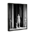 thumbnail image 3 of Stupell Industries Upscale Fashion Woman Dalmatian Dog Ornate Building Photograph Jet Black Floating Framed Canvas Print Wall Art, Design by Leah Straatsma, 3 of 5
