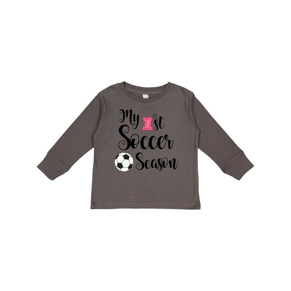 Inktastic my 1st soccer season Girls Long Sleeve Toddler T-Shirt