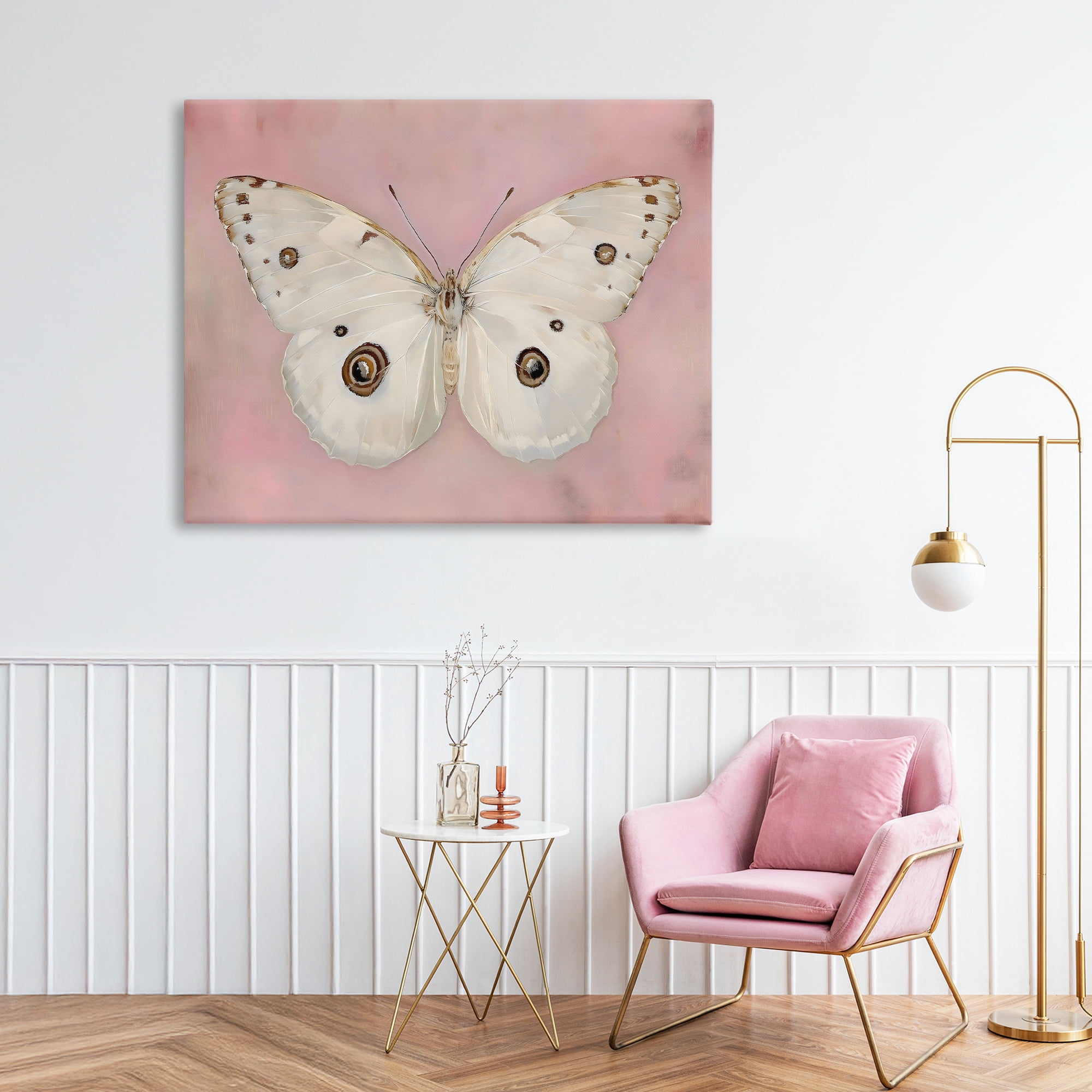 Stupell Industries Gossamer Butterfly on Blush Background Canvas Wall Art, design by Arlington Prints