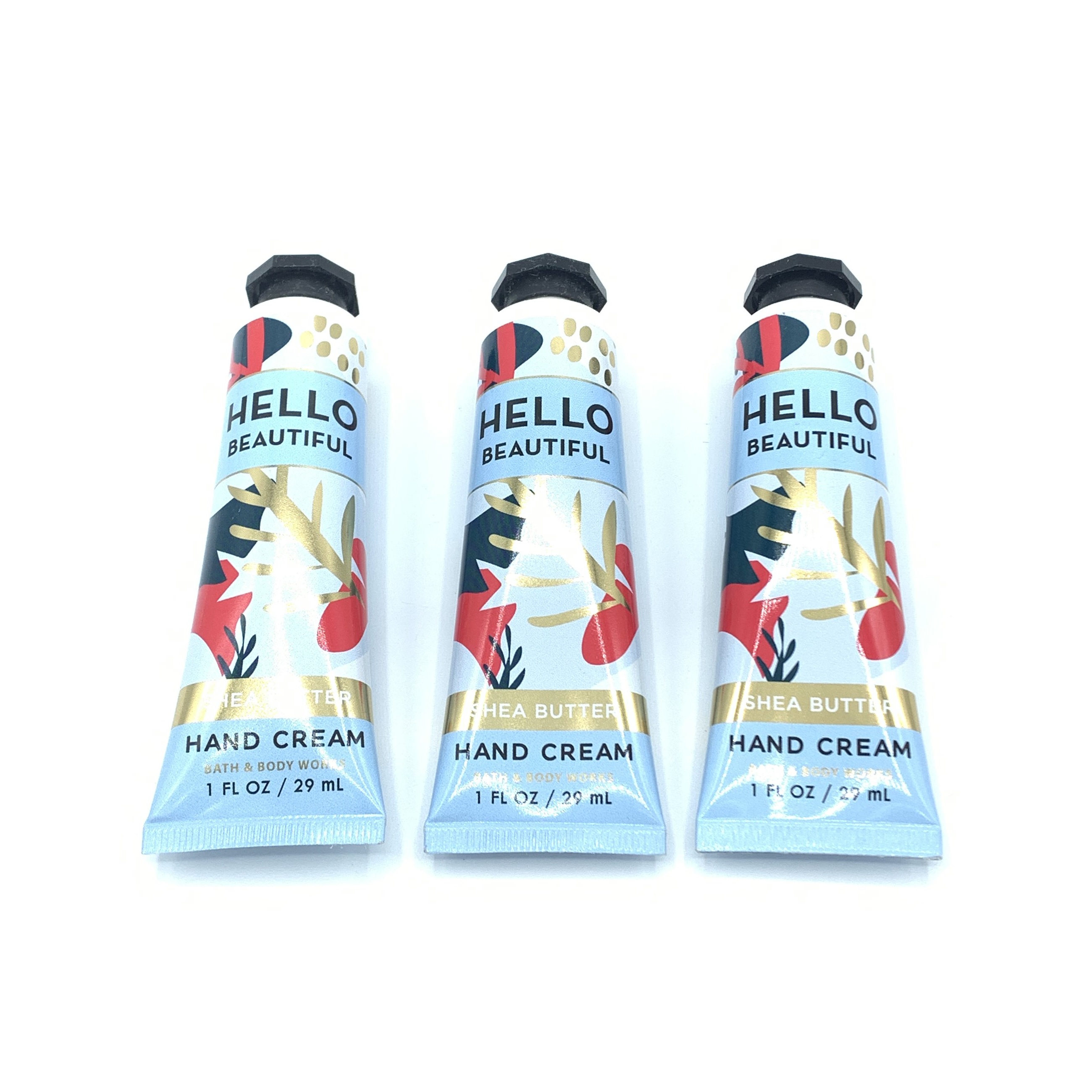 Bath & Body Works Hello Beautiful Hand Cream with Shea Butter, Pack of